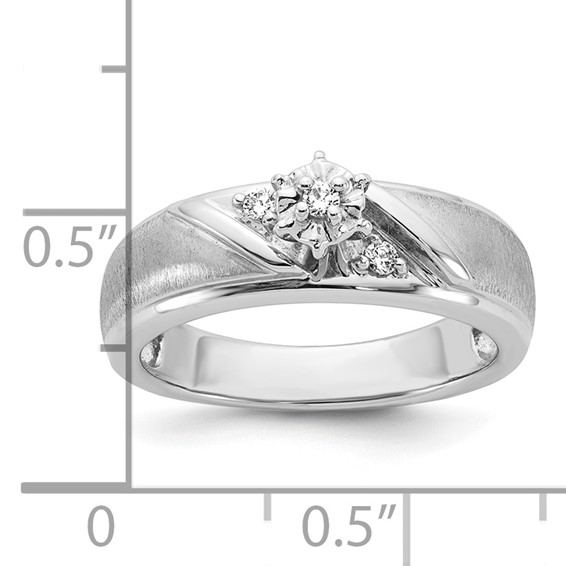 Sterling Silver CZ Engagement Ring