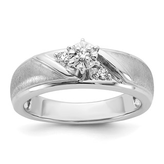 Sterling Silver CZ Engagement Ring
