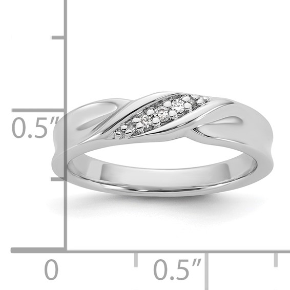 Sterling Silver CZ Mens Ring