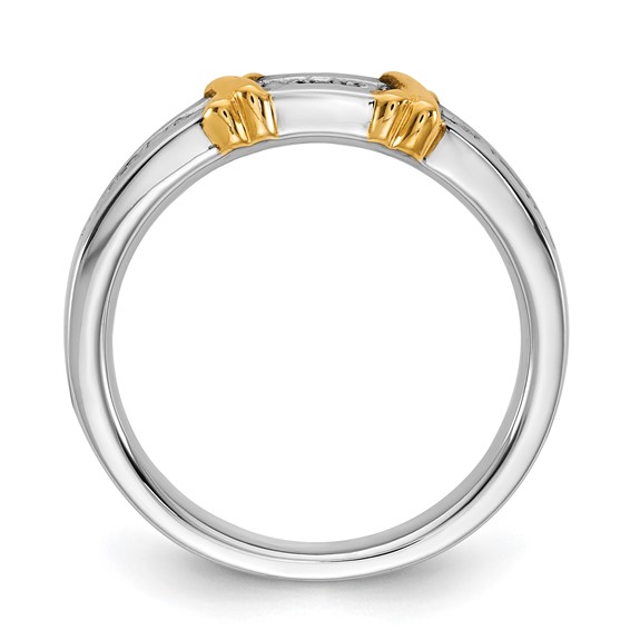 Sterling Silver CZ Wedding Band