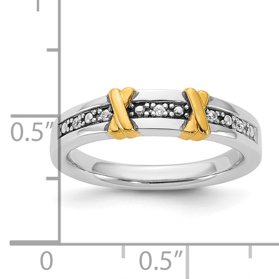 Sterling Silver CZ Wedding Band