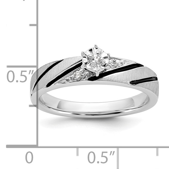 Sterling Silver CZ Womens Engagement Ring