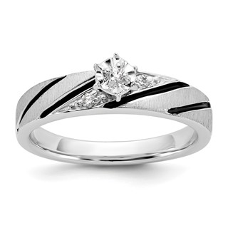 Sterling Silver CZ Womens Engagement Ring