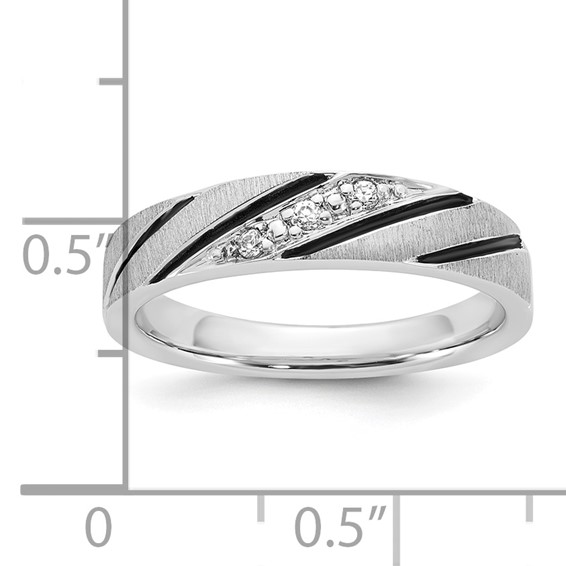 Sterling Silver CZ Womens Wedding Band