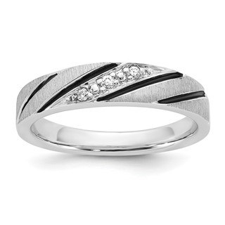 Sterling Silver CZ Womens Wedding Band