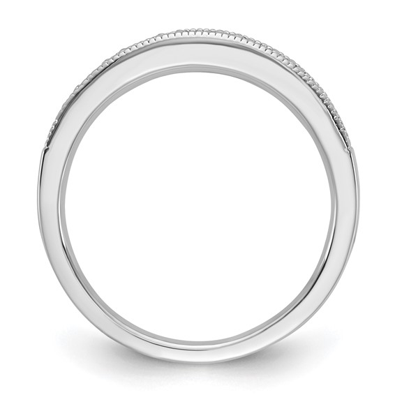 Sterling Silver CZ Womans Band