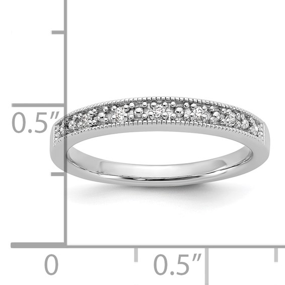 Sterling Silver CZ Womans Band