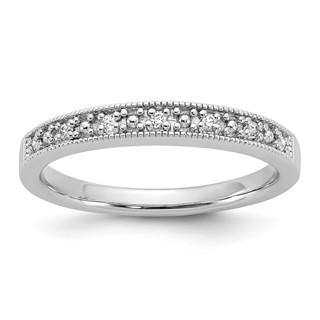Sterling Silver CZ Womans Band