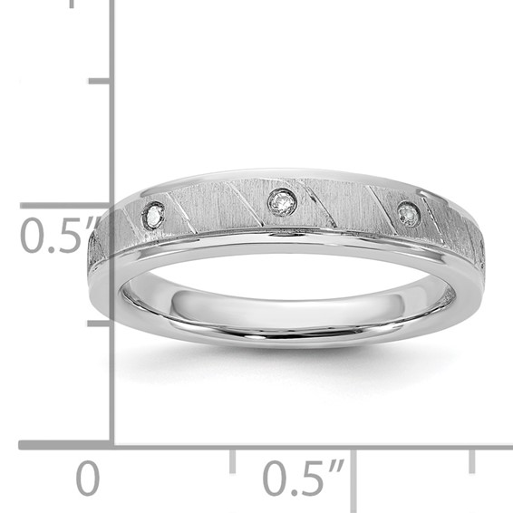 Sterling Silver CZ Womens Wedding Band