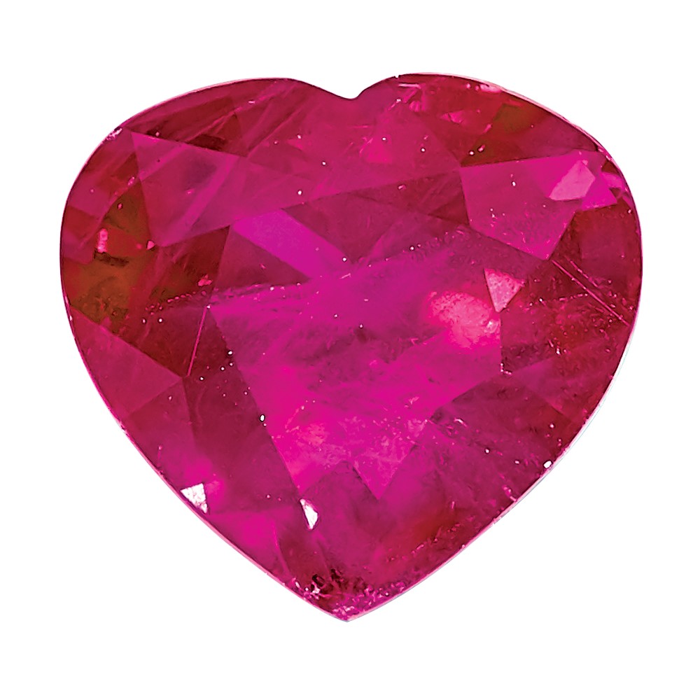 3mm Heart Ruby a Quality