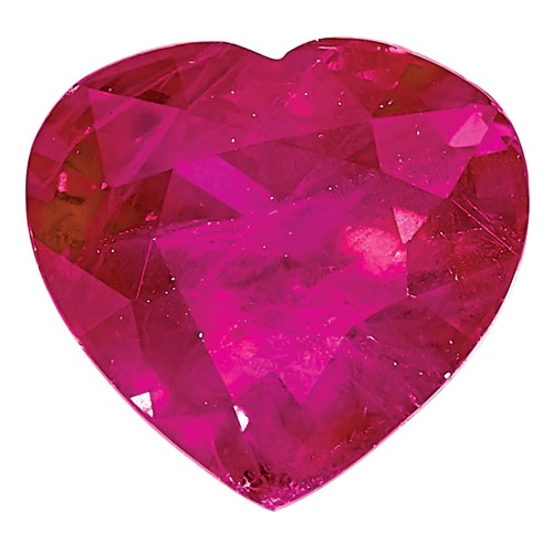 5mm Heart Ruby a Quality