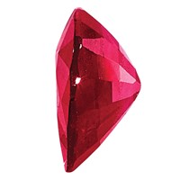 4mm Heart Ruby AA Quality view 3