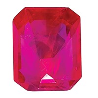 6x 4mm Emerald Cut Ruby a Quality view 3