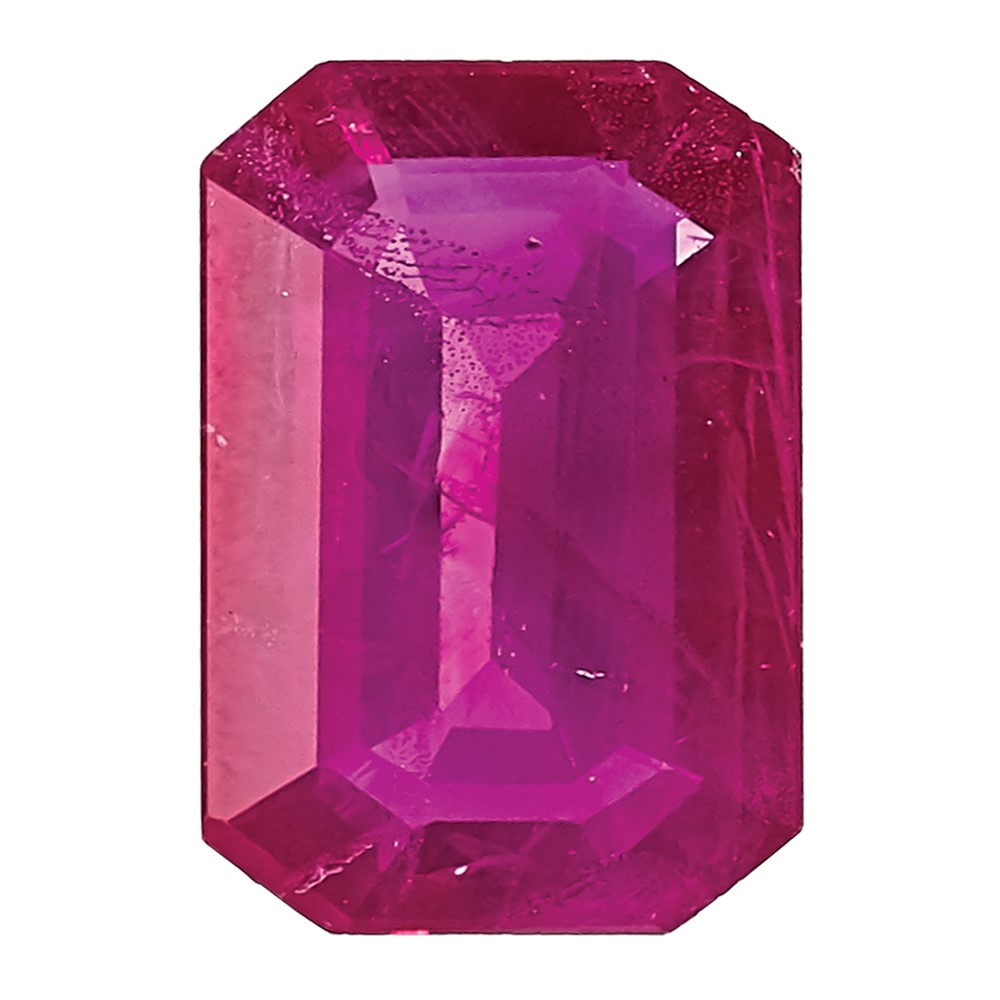 6x 4mm Emerald Cut Ruby a Quality