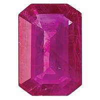 6x 4mm Emerald Cut Ruby a Quality view 1