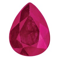 7x5mm Pear Ruby a Quality view 1