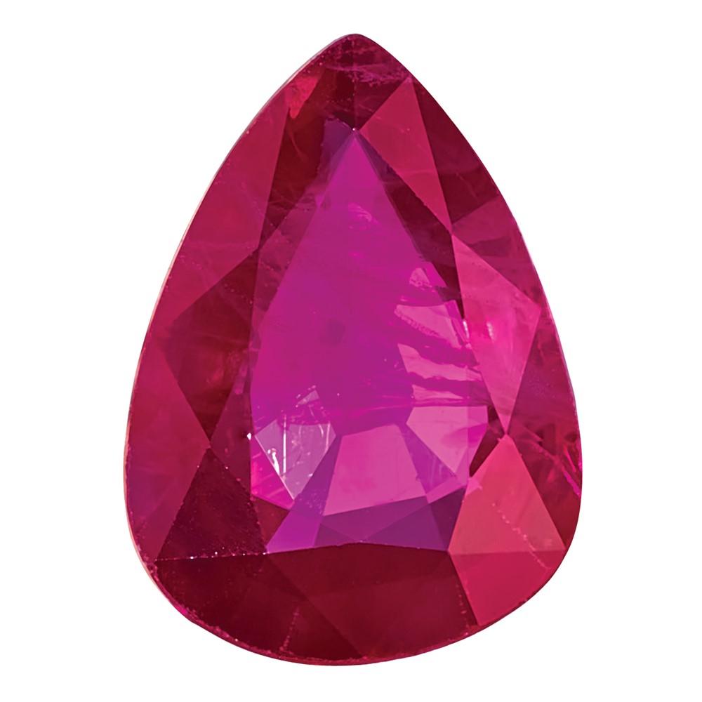 8x6mm Pear Ruby AA Quality