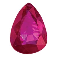 8x6mm Pear Ruby AA Quality view 1