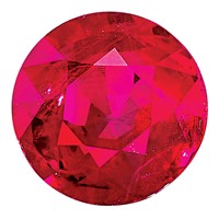 2mm Round Ruby AA Quality view 1