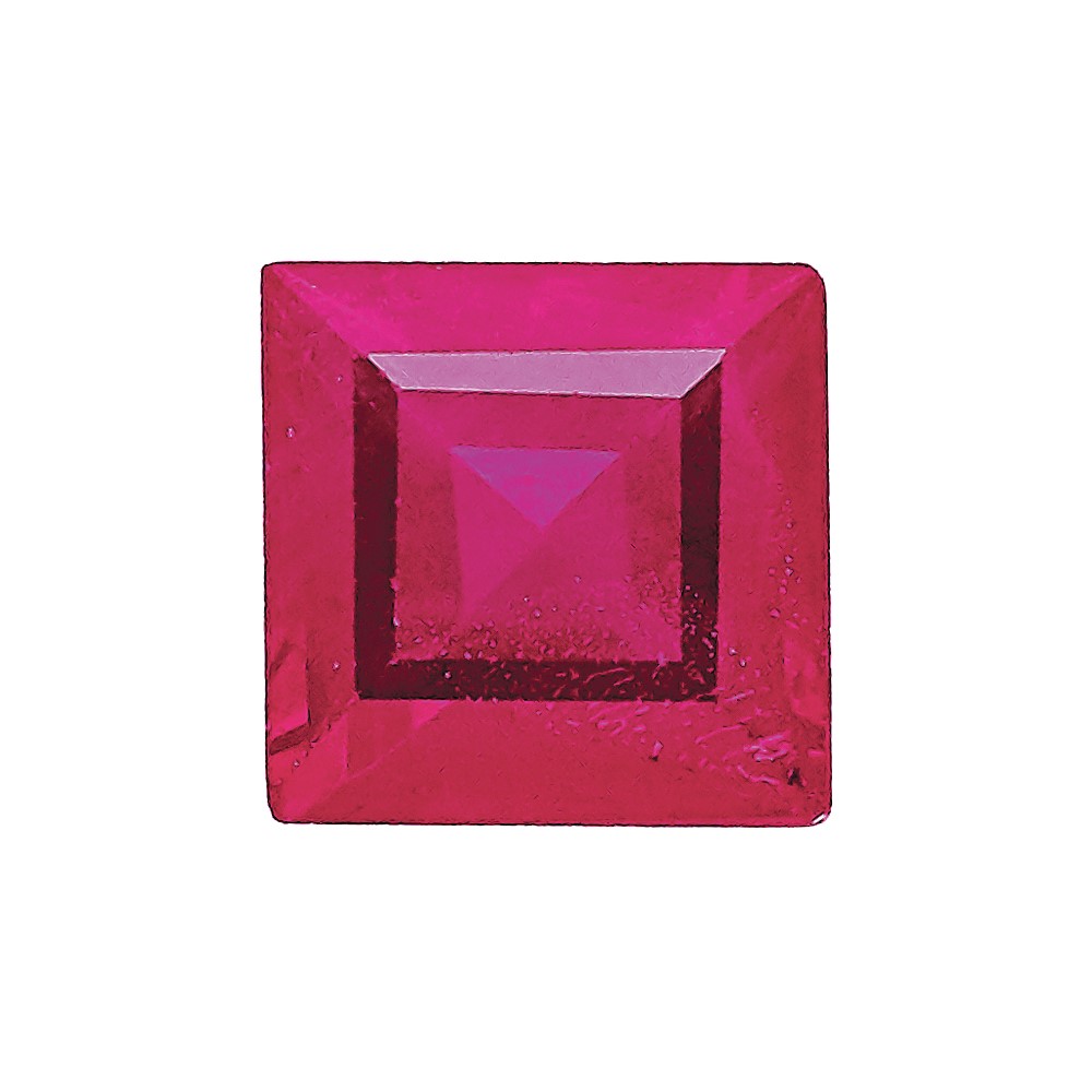 3.5mm Square Step-cut Ruby a Quality