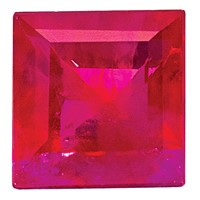 2.25mm Square Step-cut Ruby AA Quality view 1