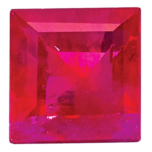 2.5mm Square Step-cut Ruby AA Quality