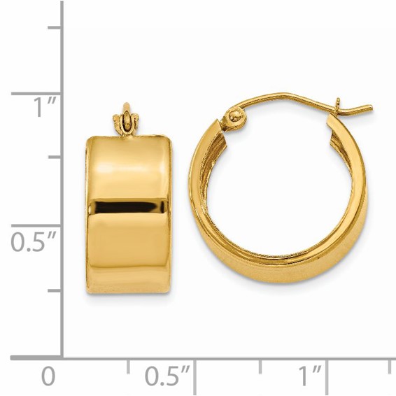 8.25mm Gold Hoop Earrings