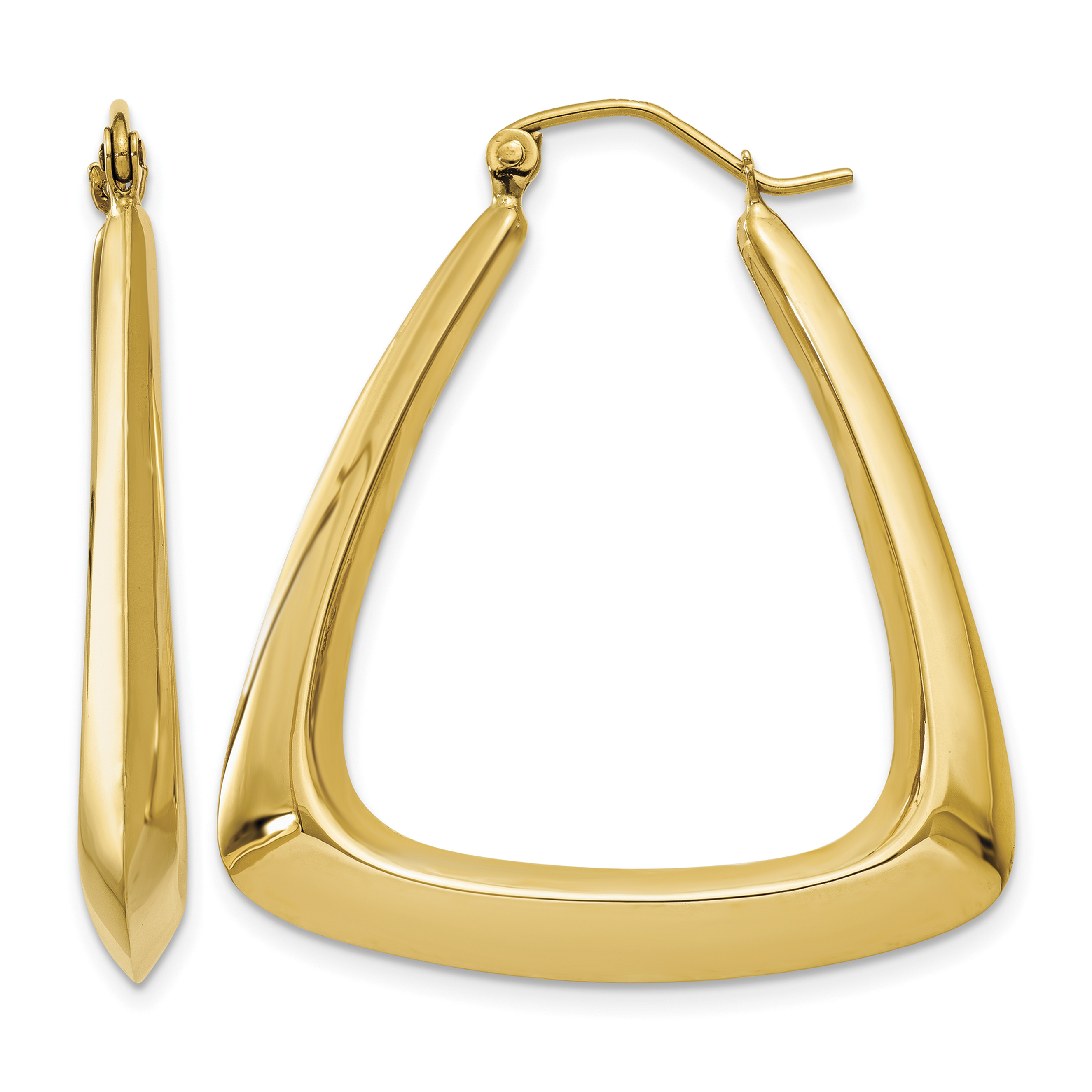 14k Fancy Hoop Earrings (S1197)