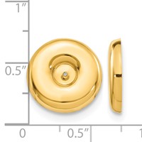 14K Polished Round Fancy Earring Jackets view 3