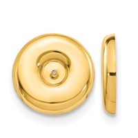 14K Polished Round Fancy Earring Jackets view 1