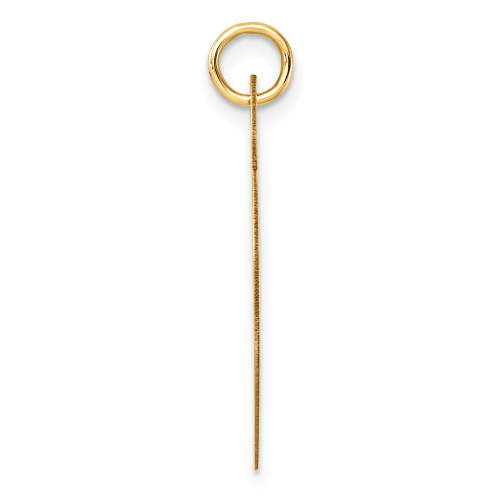 14K Polished Heart Shaped Disc Pendant (S1453)