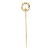 14K Yellow Gold Polished Engravable 23mm Heart Disc Pendant view 2