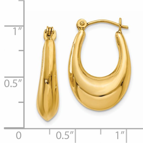 14k Polished Hoop Earrings