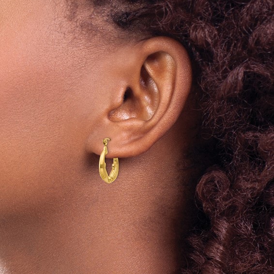 Gold Dolphin Hoop Earrings