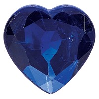 3mm Heart Blue Sapphire a Quality view 1
