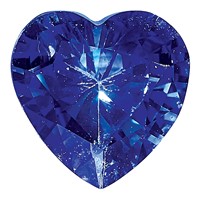4mm Heart Blue Sapphire AA Quality view 1