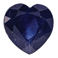 4mm Heart Blue Sapphire C Quality view 1