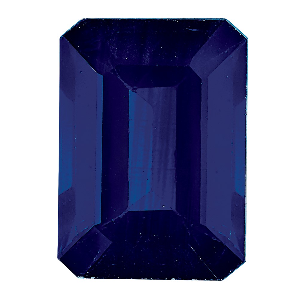 6x 4mm Emerald Cut Blue Sapphire a Quality