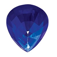 4x3mm Pear Blue Sapphire a Quality view 4
