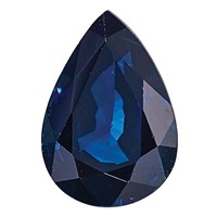 4x3mm Pear Blue Sapphire a Quality view 1