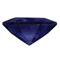 3mm Round Diamond-cut Blue Sapphire a Quality view 2