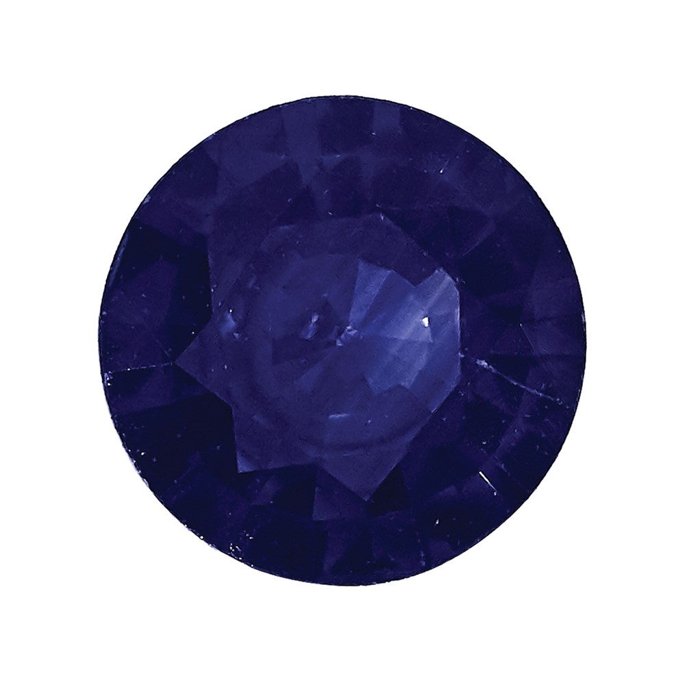 3mm Round Diamond-cut Blue Sapphire a Quality