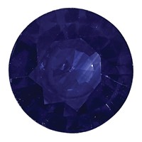 3mm Round Diamond-cut Blue Sapphire a Quality view 1