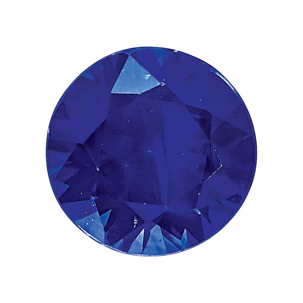 3.25mm Round Diamond-cut Blue Sapphire AA Quality