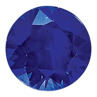 3.25mm Round Diamond-cut Blue Sapphire AA Quality view 1