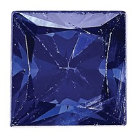 3mm Princess Blue Sapphire a Quality view 1
