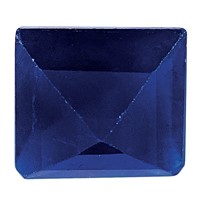 3mm Square Step-cut Blue Sapphire a Quality view 3
