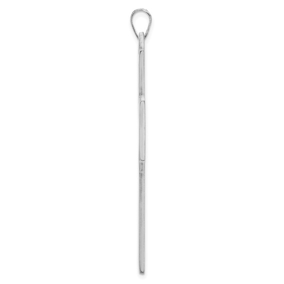 Sterling Silver/Rhodium-plated Cross Picture Jewelry Pendant