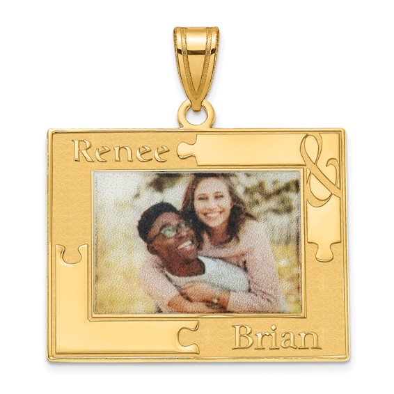 Sterling Silver/Gold-plated Personalized Picture Pendant