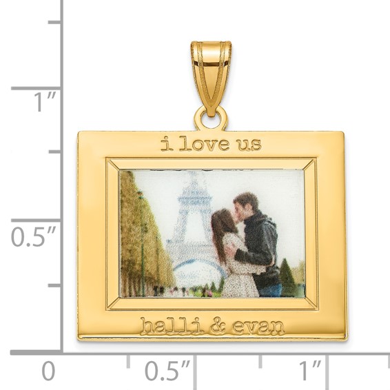 Sterling Silver/Gold-plated Personalized Picture Pendant